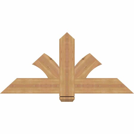 Ekena Millwork Redmond Smooth Timber Gable Bracket, Western Red Cedar, 48"W x 22"H x 1 1/2"D x 5 1/2"F, 11/12 Pitch GBW048X22X0206RED00SWR